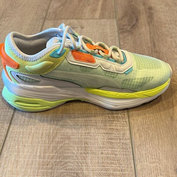 Puma Extent Nitro Tech Sneakers US 7.5 Green and Orange - Picture 7 of 11